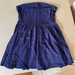 White Fox Boutique Strapless Mini Romper in Navy Blue